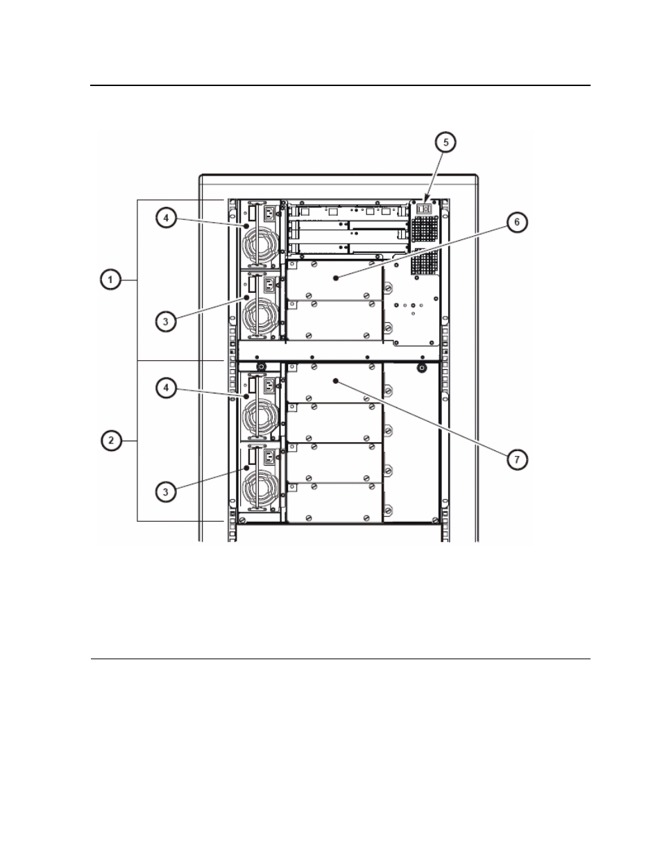 Figure 1-2, Back view of tape library components | HP SL500 (M852x) User Manual | Page 13 / 76