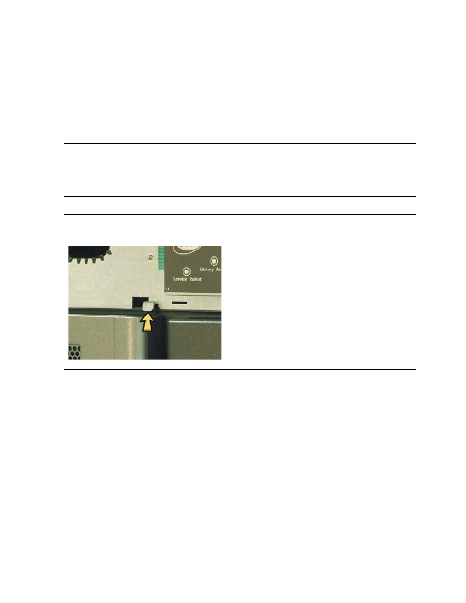 Manual mode, Opening the front door (without power), Figure 3-2 | Lever not in parked position | HP SL500 (M852x) User Manual | Page 36 / 76
