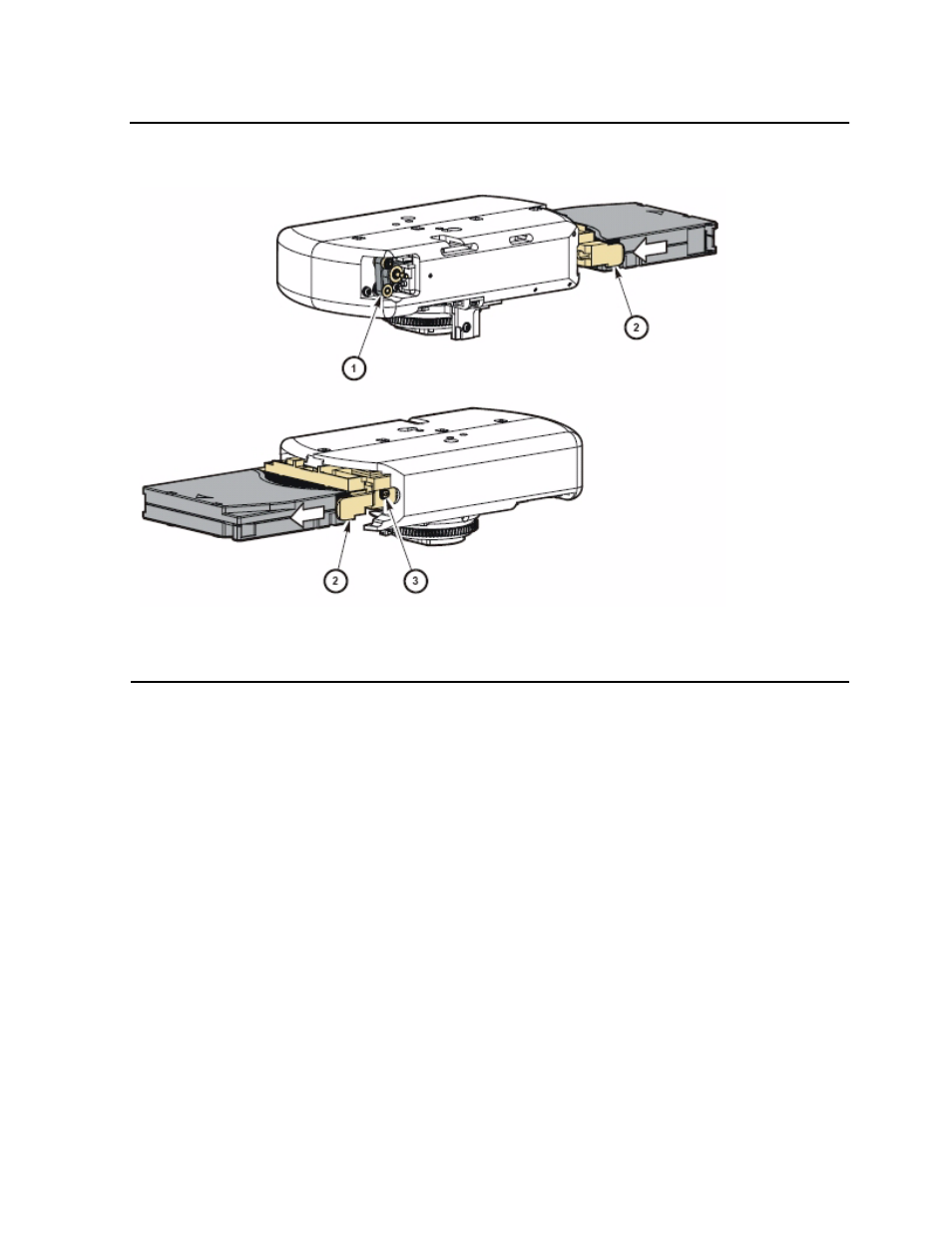 Replacing a cleaning cartridge, Figure 3-8, Manual release screw | HP SL500 (M852x) User Manual | Page 43 / 76