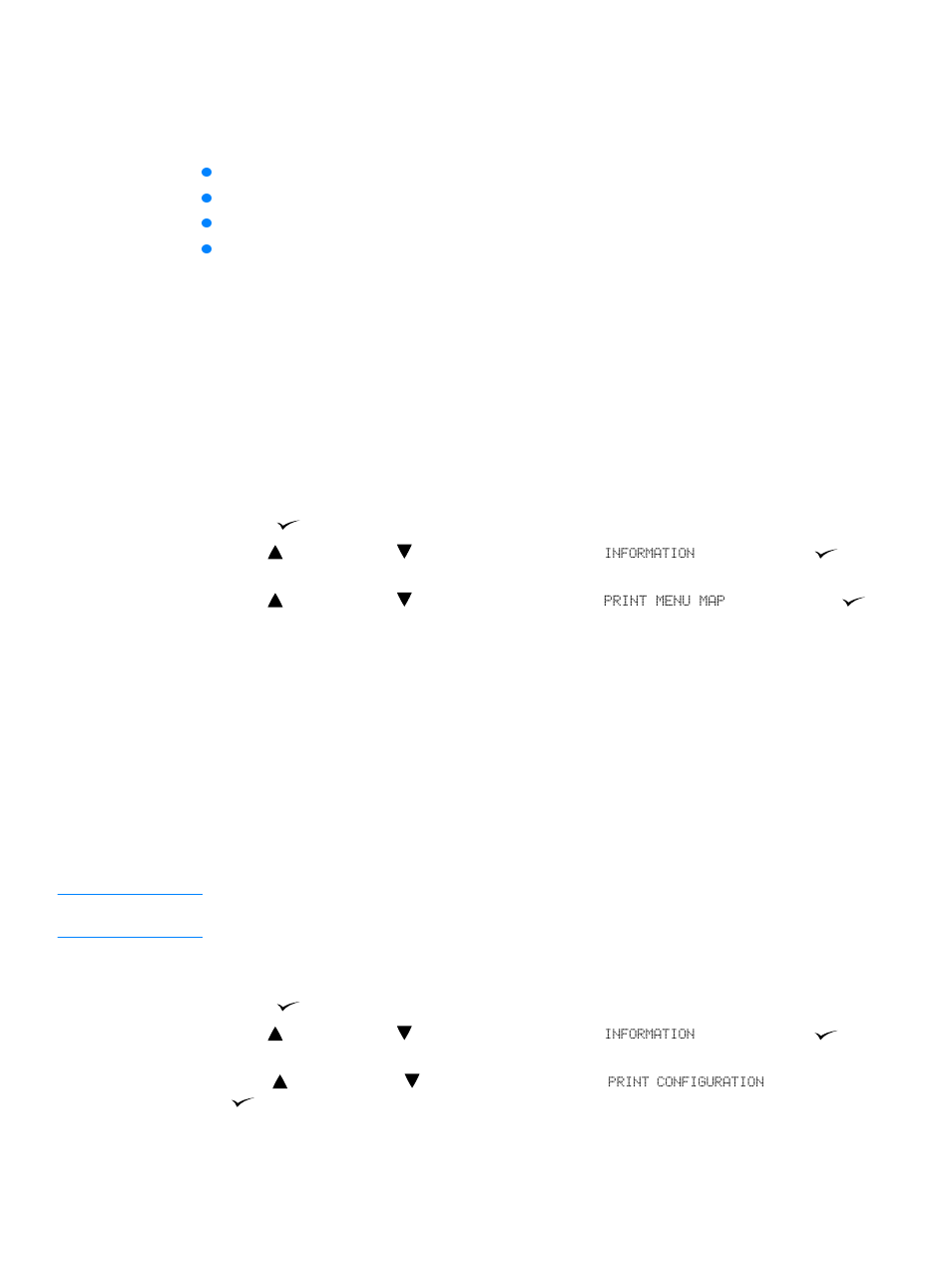 Checking the printer configuration, Menu map, Configuration page | HP 2300dn User Manual | Page 74 / 196