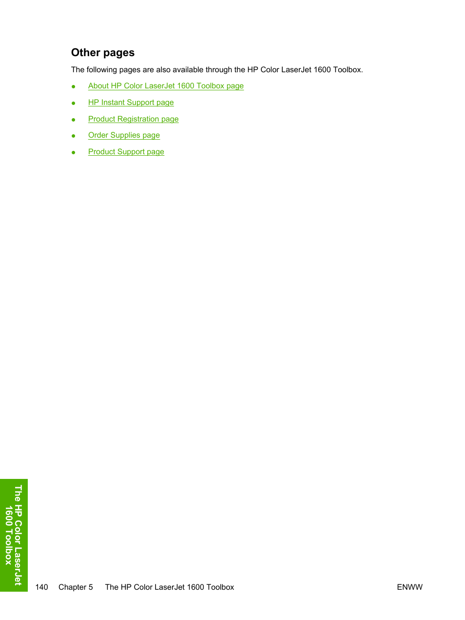 Other pages | HP 1600 User Manual | Page 154 / 184