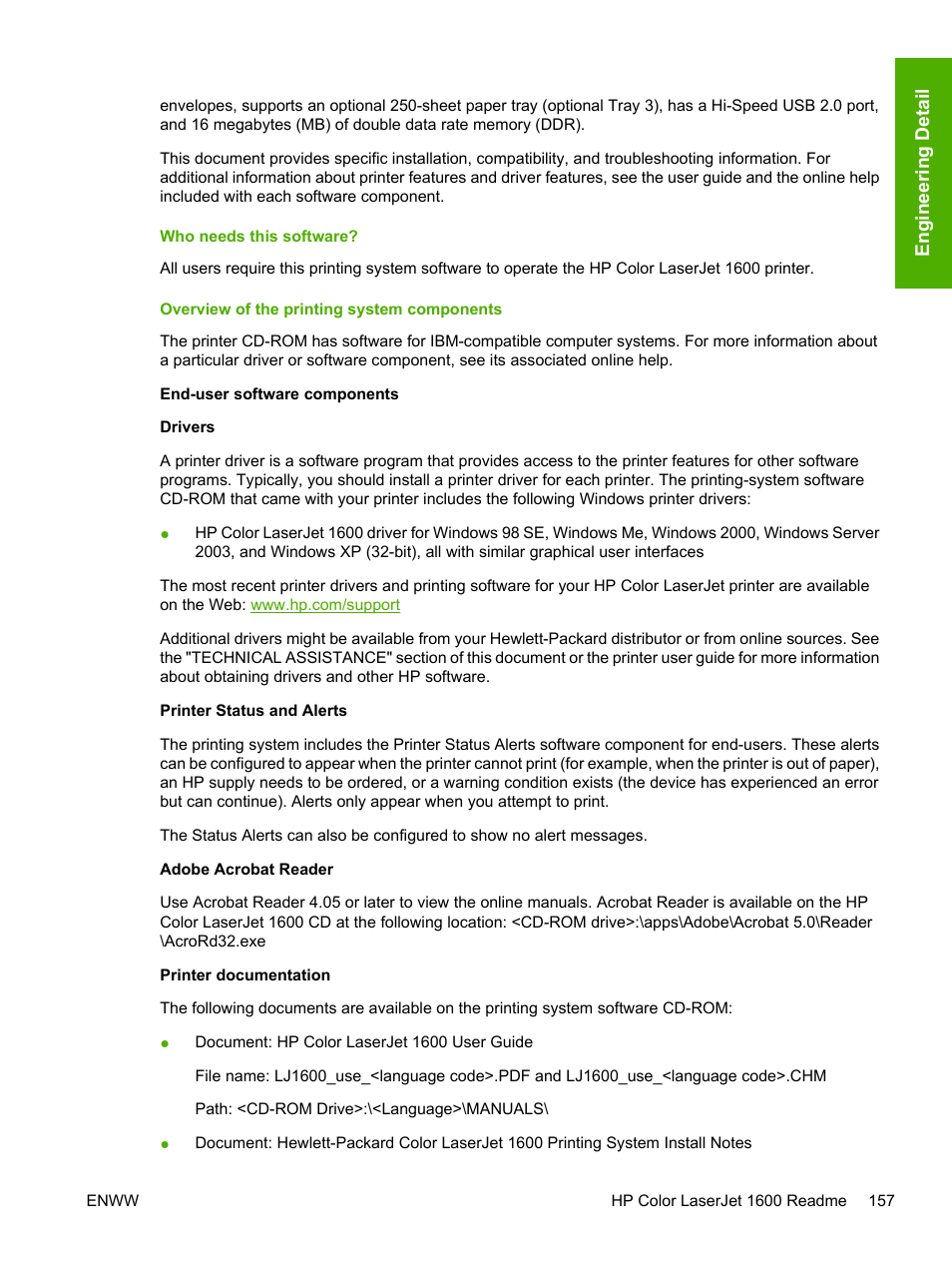 Who needs this software, Overview of the printing system components | HP 1600 User Manual | Page 171 / 184