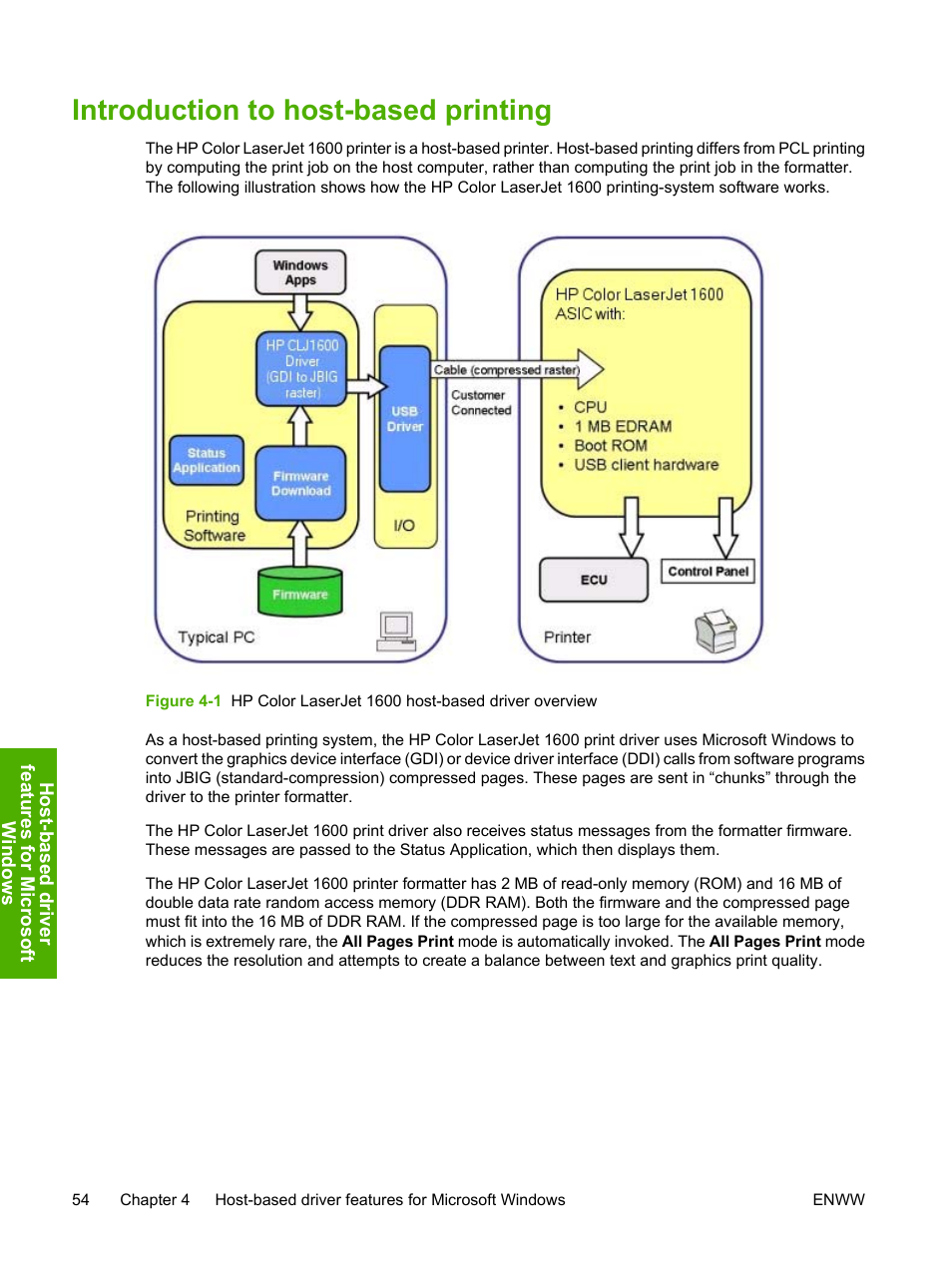 Introduction to host-based printing | HP 1600 User Manual | Page 68 / 184