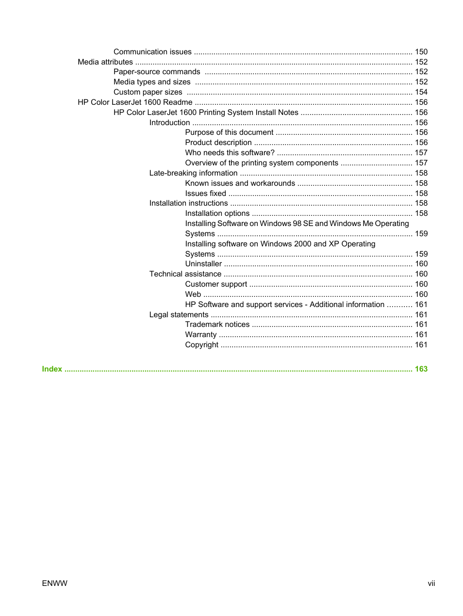 HP 1600 User Manual | Page 9 / 184