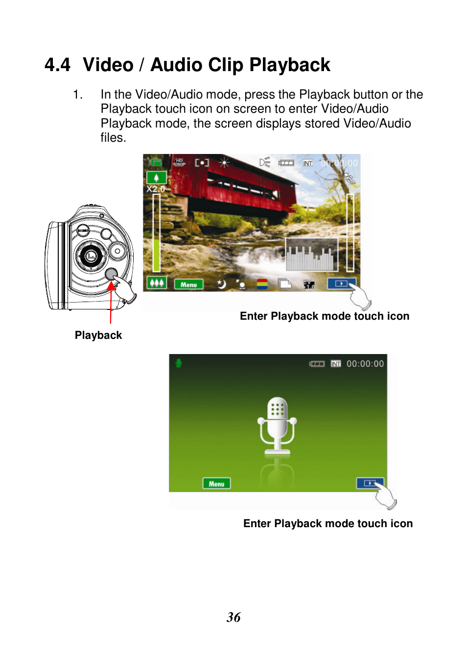 Video / audio clip playback | HP V506AU User Manual | Page 37 / 99