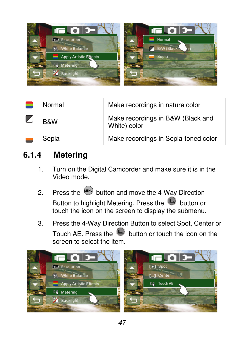 Metering | HP V506AU User Manual | Page 48 / 99