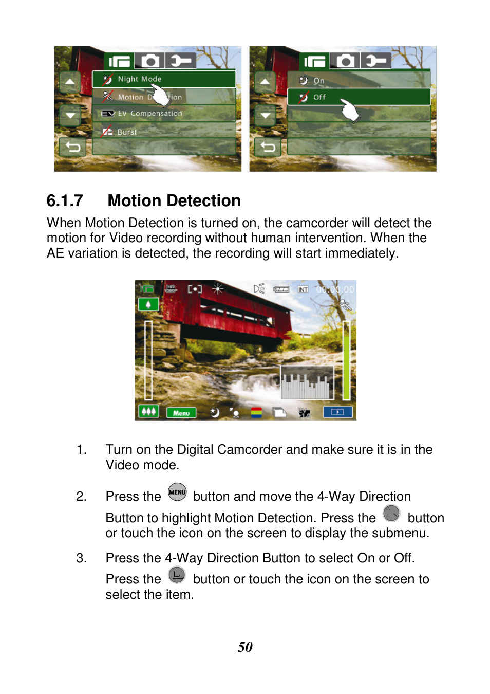 Motion detection | HP V506AU User Manual | Page 51 / 99