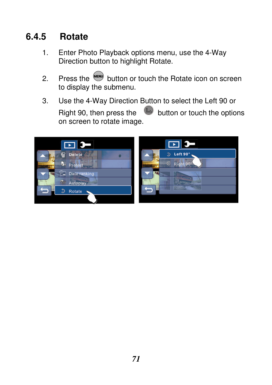 Rotate | HP V506AU User Manual | Page 72 / 99