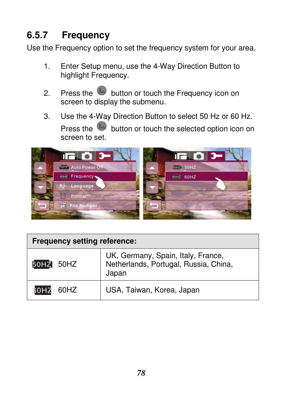 Frequency | HP V506AU User Manual | Page 79 / 99