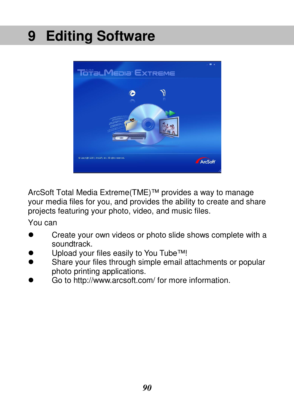 Editing software | HP V506AU User Manual | Page 91 / 99