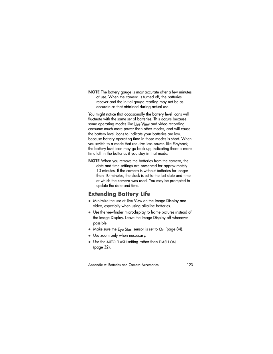 Extending battery life | HP PhotoSmart 945 User Manual | Page 123 / 150