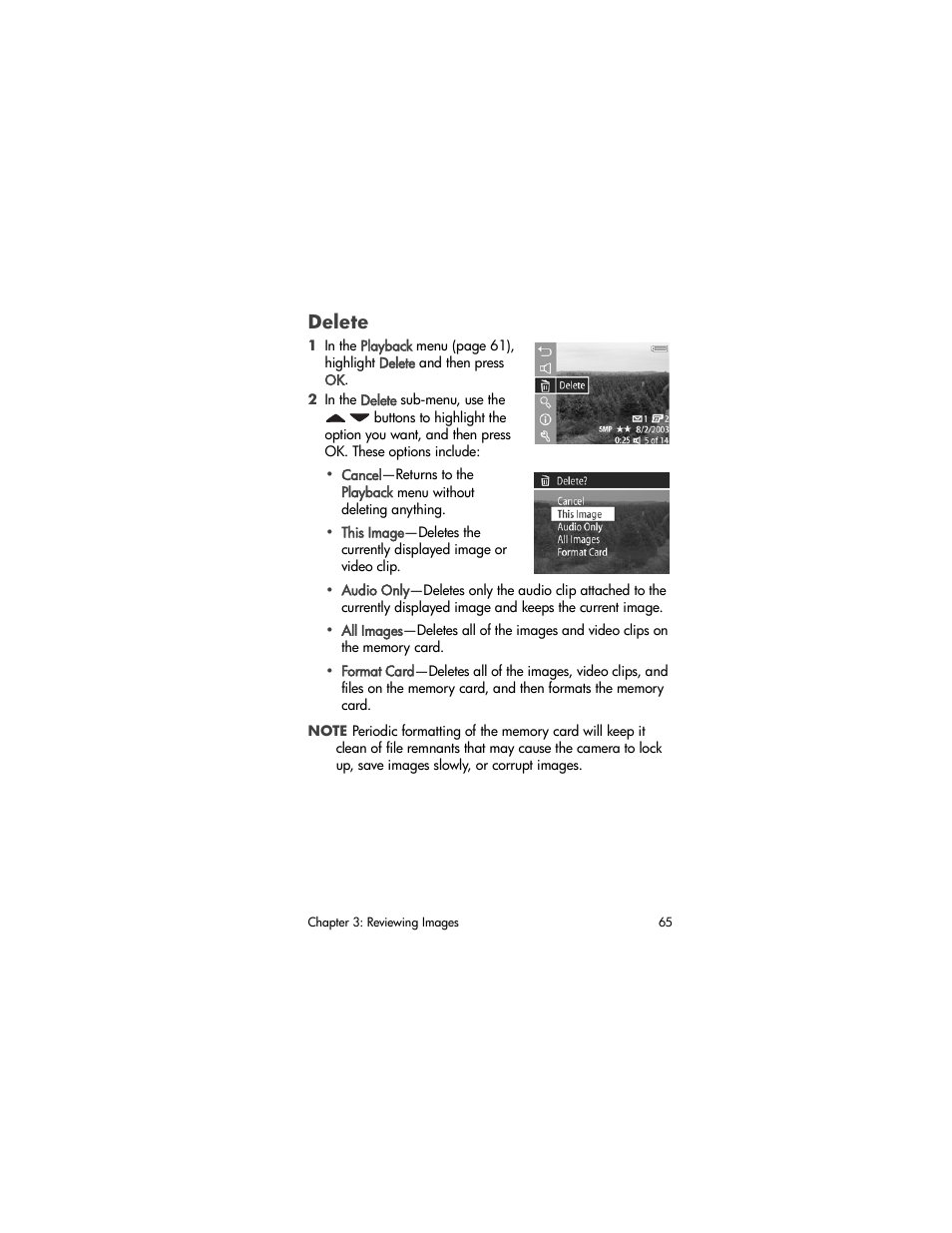 Delete | HP PhotoSmart 945 User Manual | Page 65 / 150