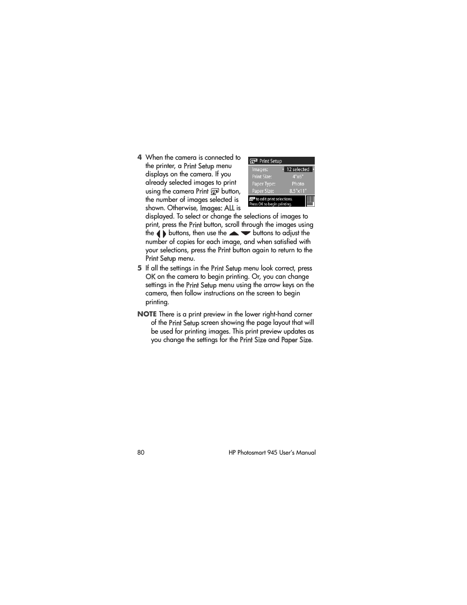HP PhotoSmart 945 User Manual | Page 80 / 150