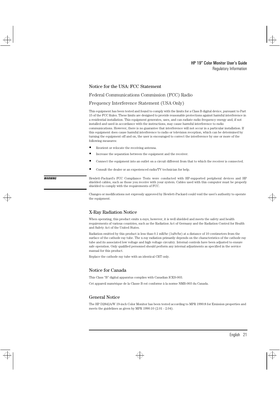 HP D2842W User Manual | Page 23 / 27