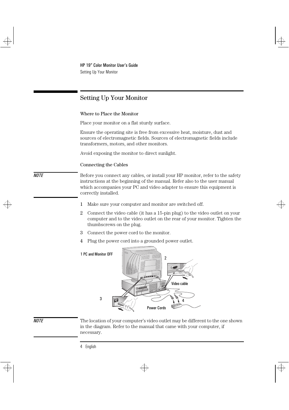 Setting up your monitor | HP D2842W User Manual | Page 6 / 27