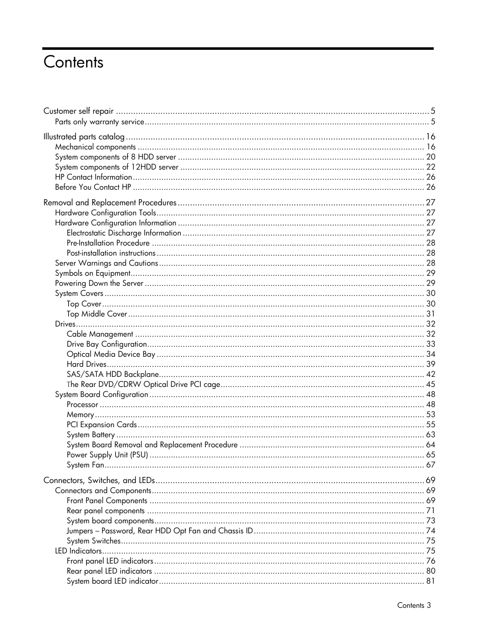 HP DL185 User Manual | Page 3 / 103