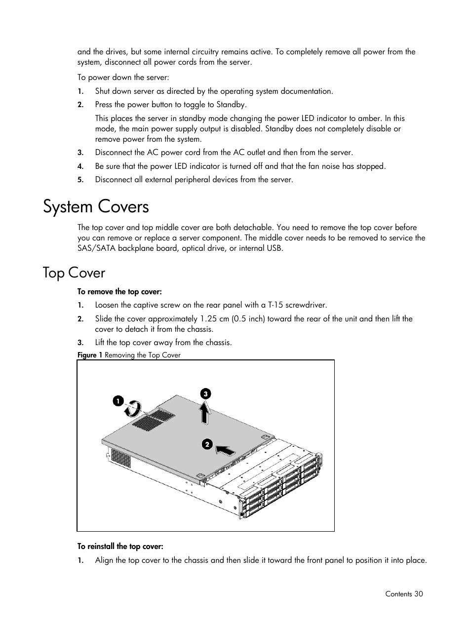 System covers, Top cover | HP DL185 User Manual | Page 30 / 103
