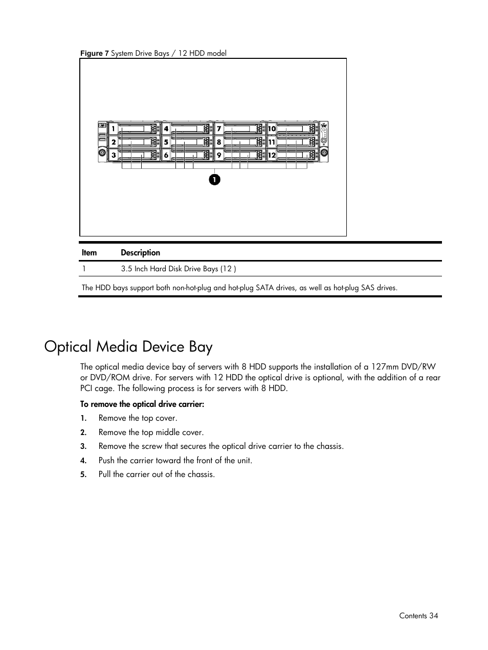 Optical media device bay | HP DL185 User Manual | Page 34 / 103