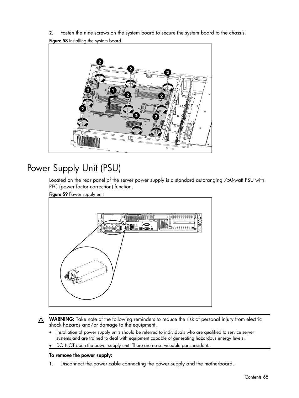 Power supply unit (psu) | HP DL185 User Manual | Page 65 / 103