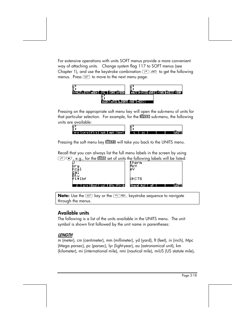 Available units | HP 49g+ User Manual | Page 140 / 862