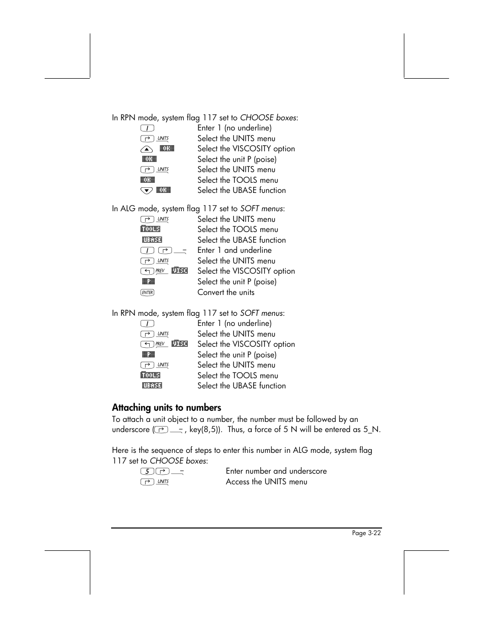 Attaching units to numbers | HP 49g+ User Manual | Page 144 / 862