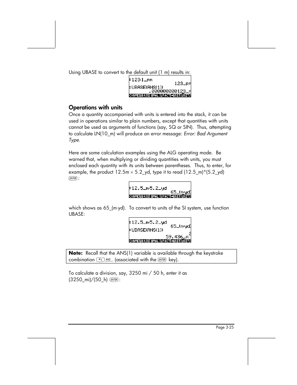 Operations with units | HP 49g+ User Manual | Page 147 / 862