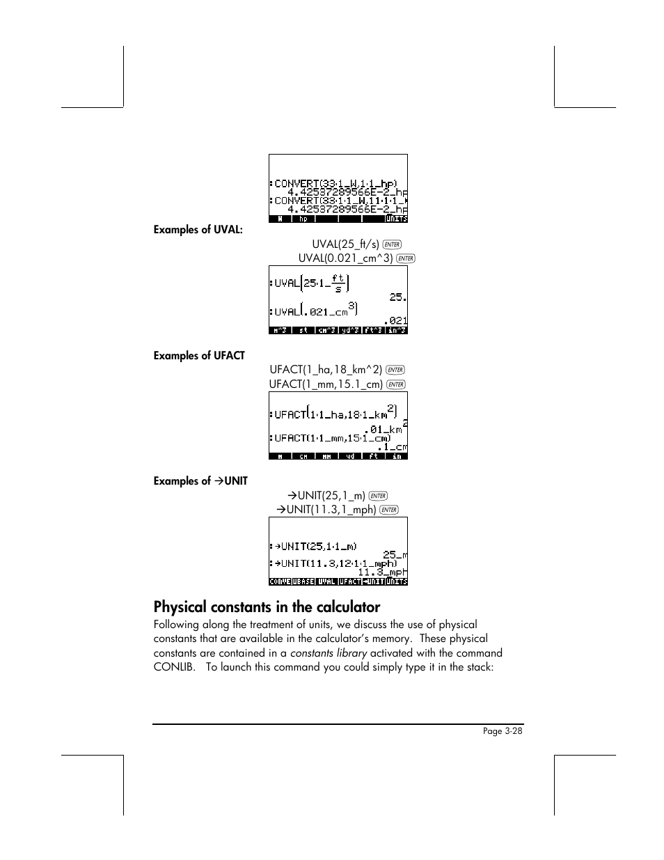 Physical constants in the calculator | HP 49g+ User Manual | Page 150 / 862