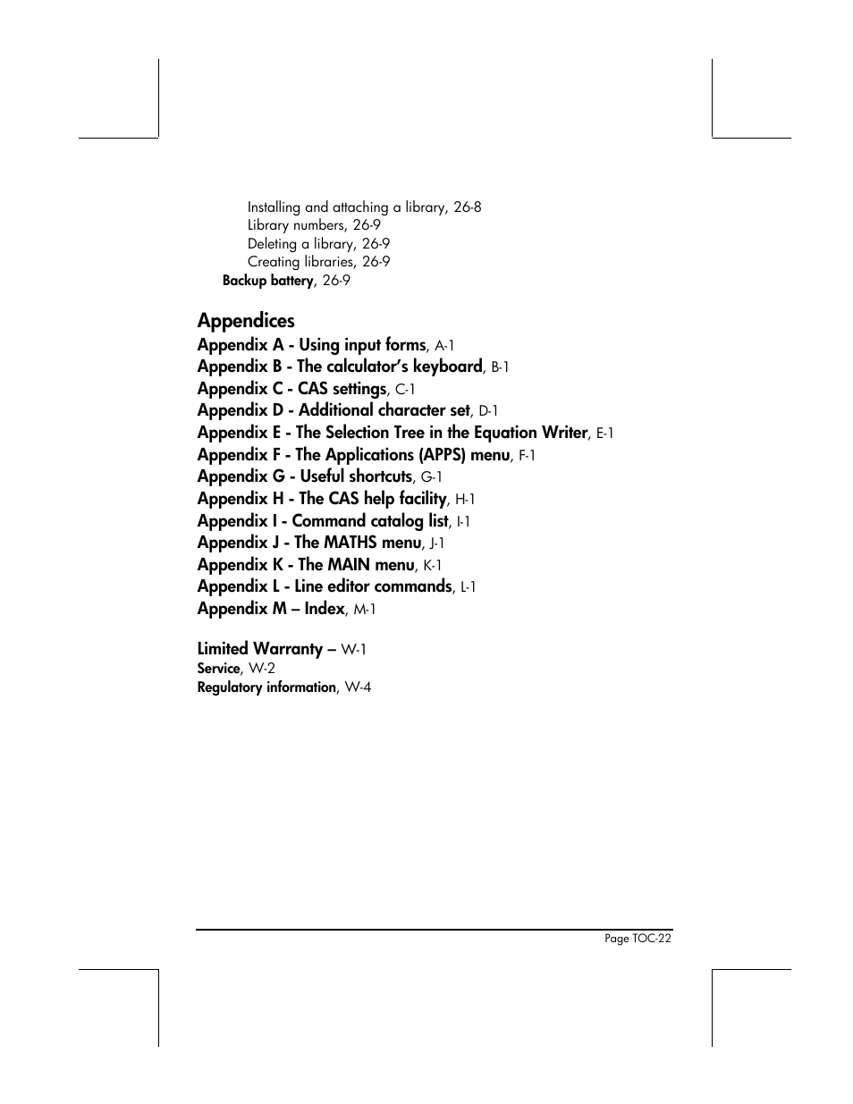 Appendices | HP 49g+ User Manual | Page 26 / 862