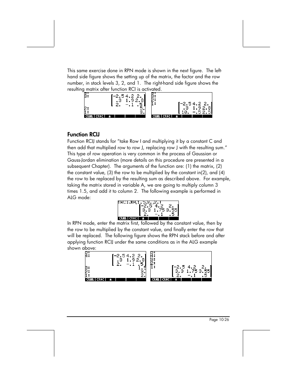 Function rcij | HP 49g+ User Manual | Page 322 / 862