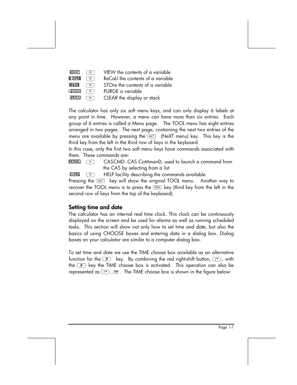 Setting time and date | HP 49g+ User Manual | Page 33 / 862