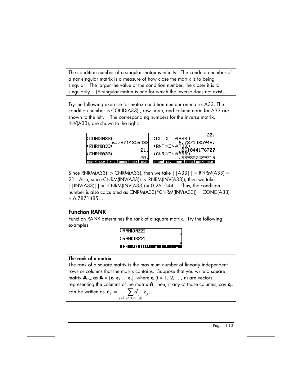 Function rank, D c c | HP 49g+ User Manual | Page 332 / 862