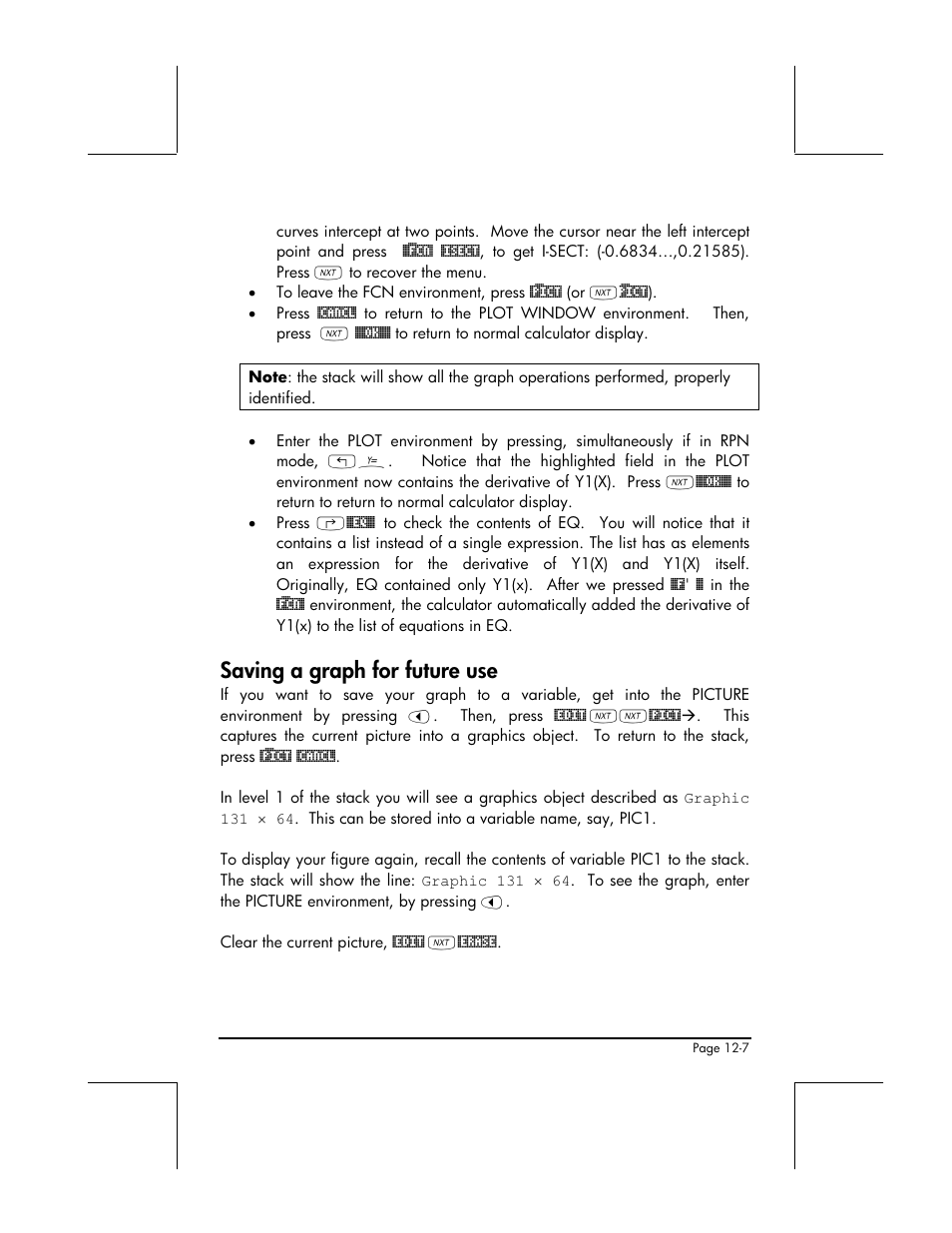 Saving a graph for future use | HP 49g+ User Manual | Page 384 / 862