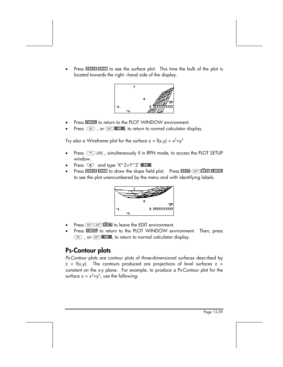 Ps-contour plots | HP 49g+ User Manual | Page 416 / 862