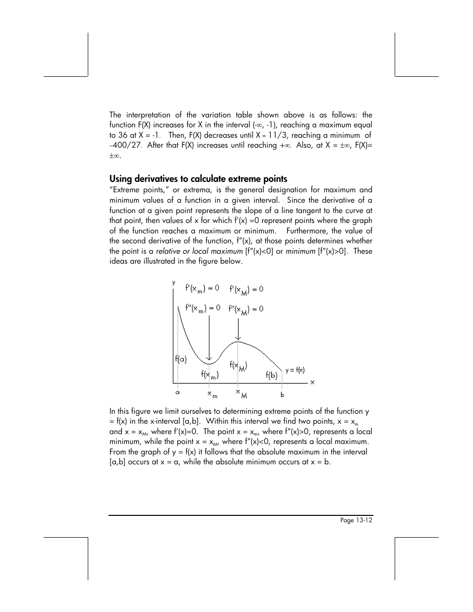 Using derivatives to calculate extreme points | HP 49g+ User Manual | Page 443 / 862
