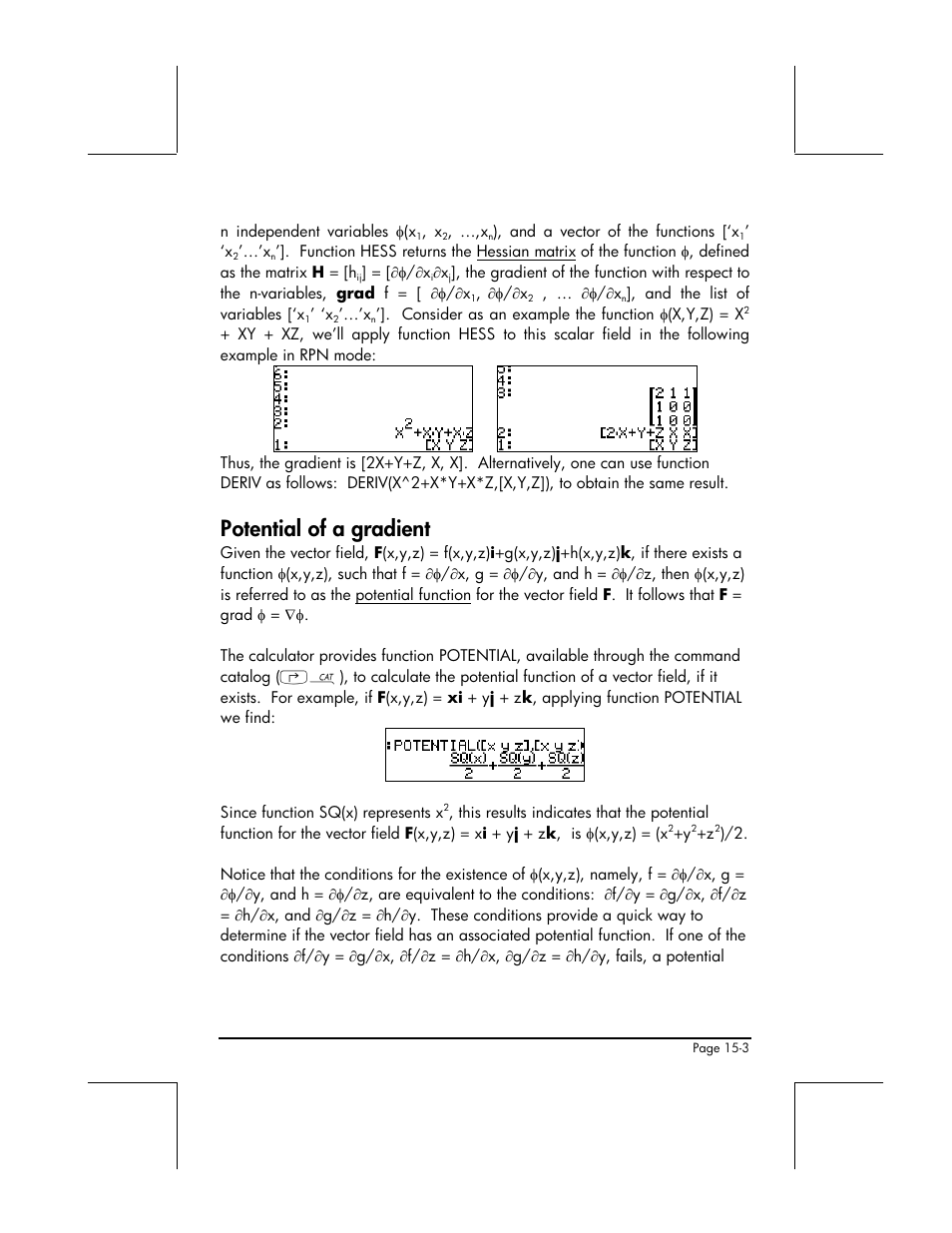 Potential of a gradient | HP 49g+ User Manual | Page 470 / 862