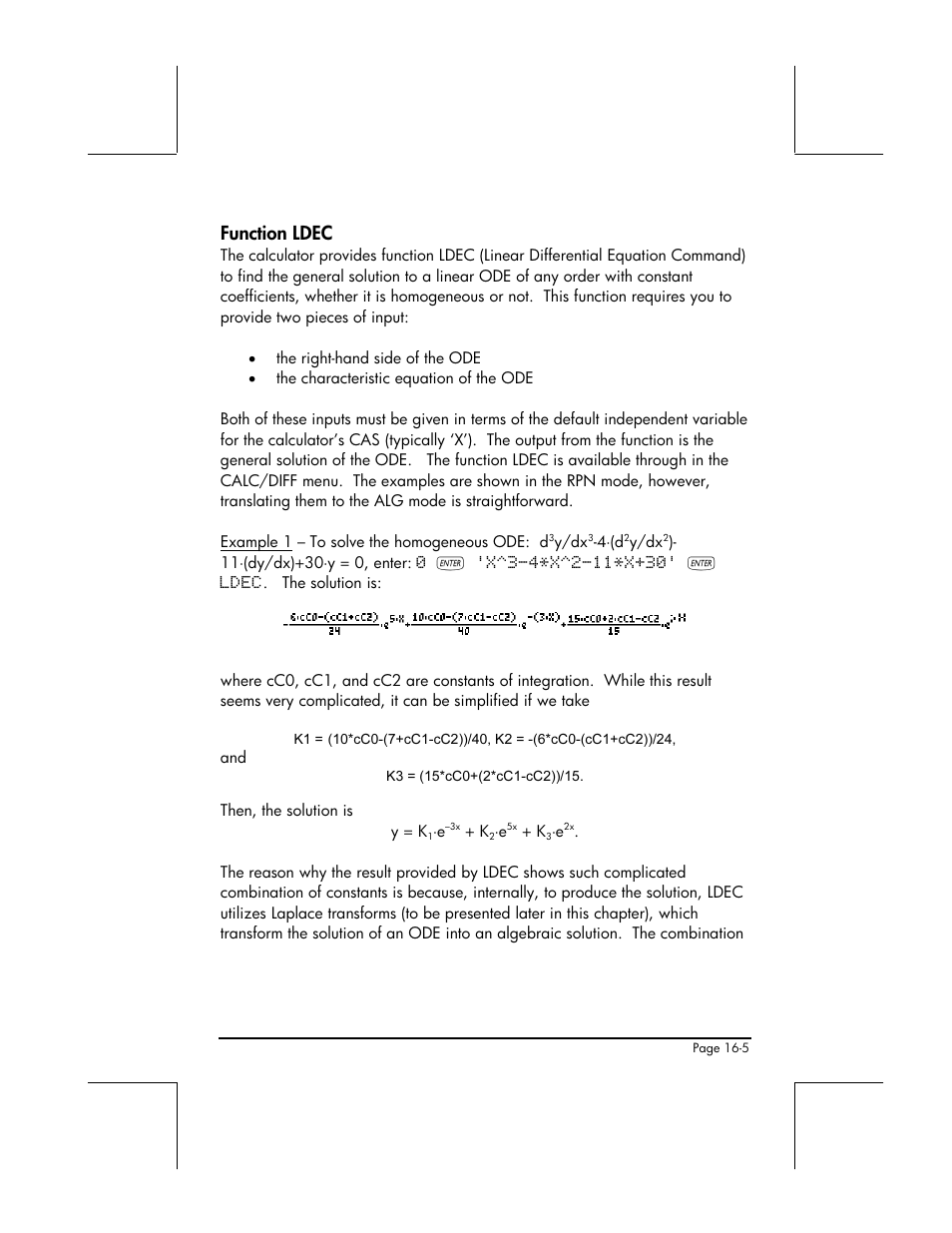 Function ldec | HP 49g+ User Manual | Page 479 / 862