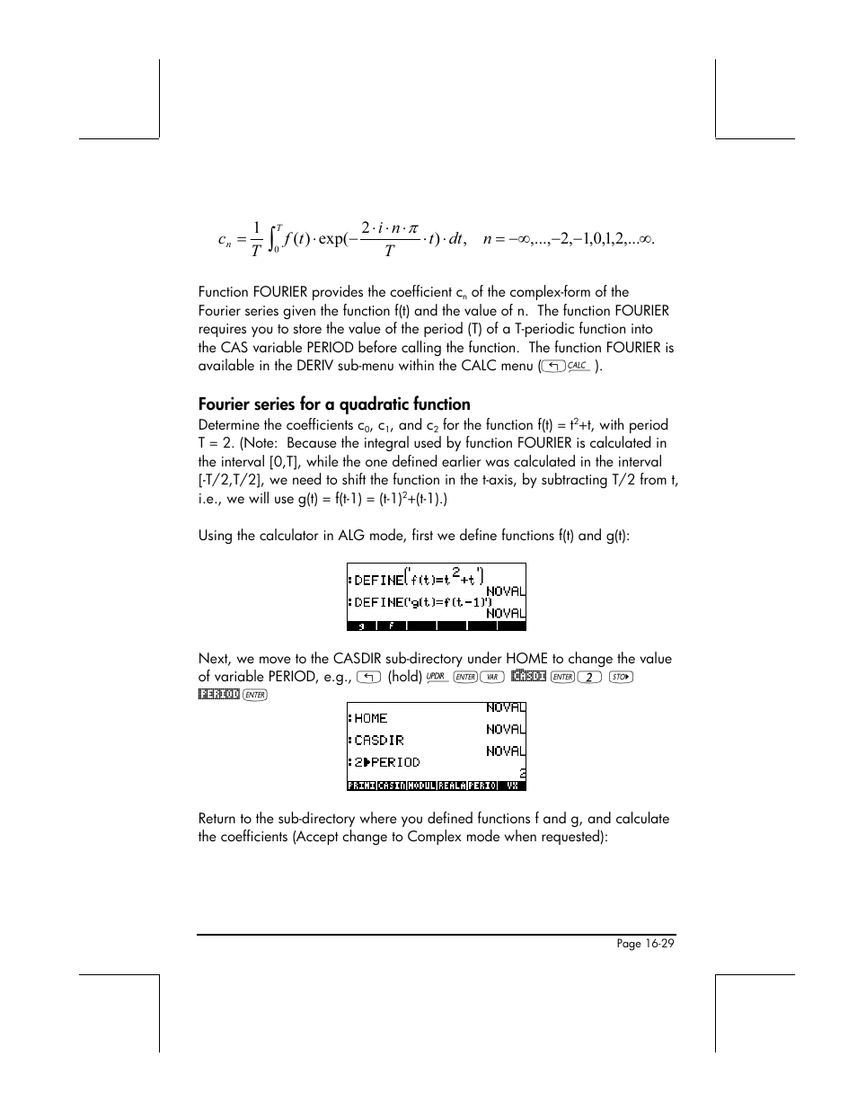 Fourier series for a quadratic function | HP 49g+ User Manual | Page 503 / 862