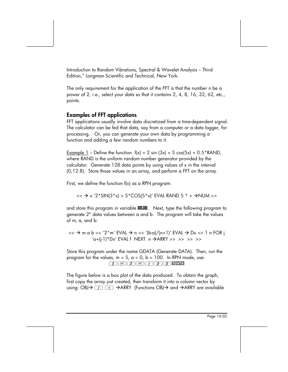 Examples of fft applications | HP 49g+ User Manual | Page 524 / 862