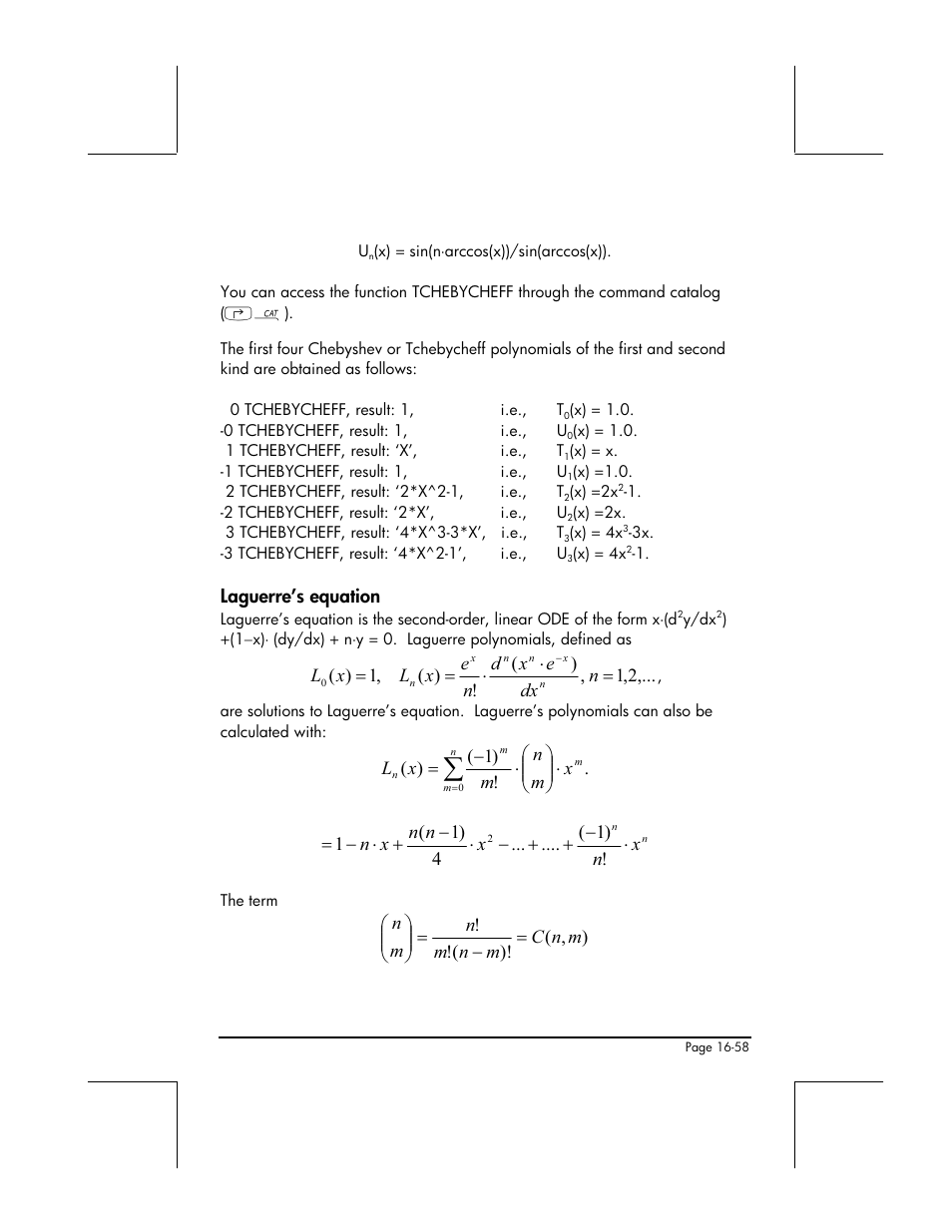 Laguerre’s equation | HP 49g+ User Manual | Page 532 / 862