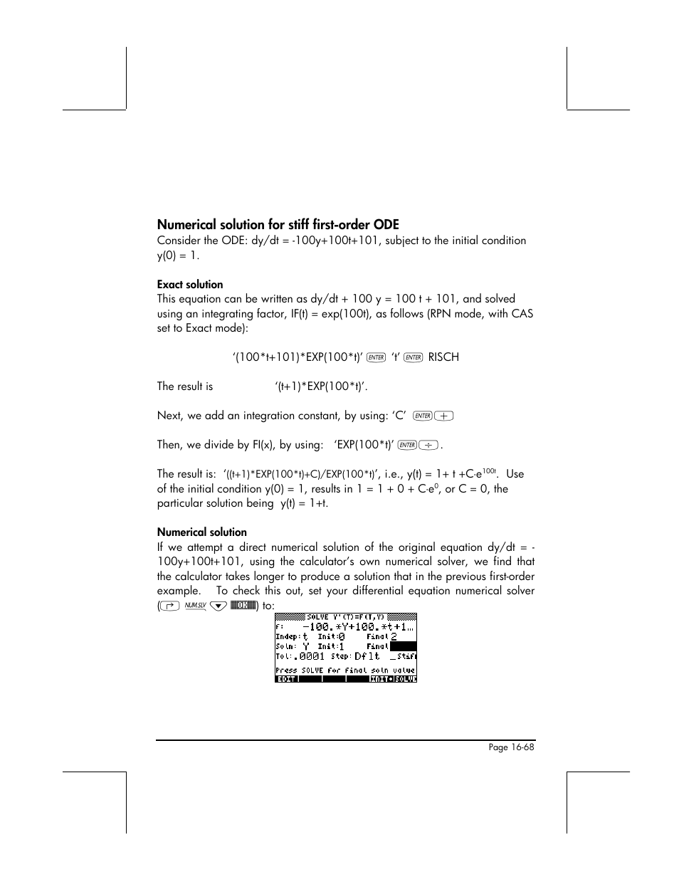 Numerical solution for stiff first-order ode | HP 49g+ User Manual | Page 542 / 862