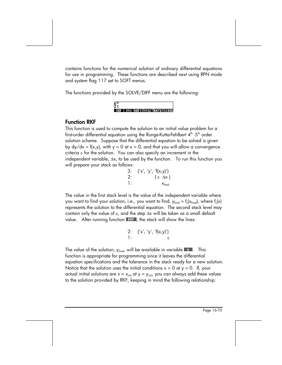 Function rkf | HP 49g+ User Manual | Page 544 / 862