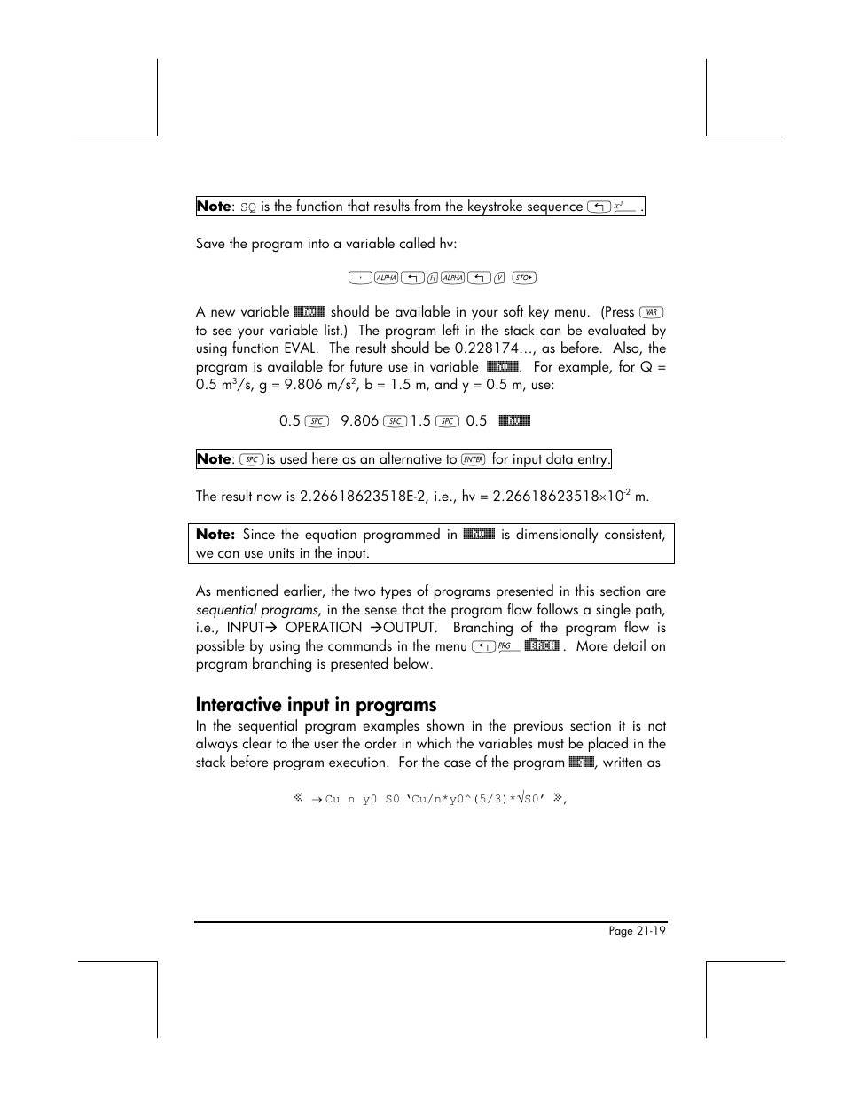 Interactive input in programs | HP 49g+ User Manual | Page 664 / 862