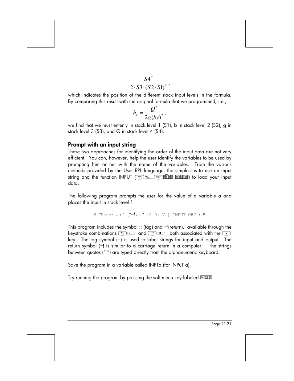 Prompt with an input string | HP 49g+ User Manual | Page 666 / 862