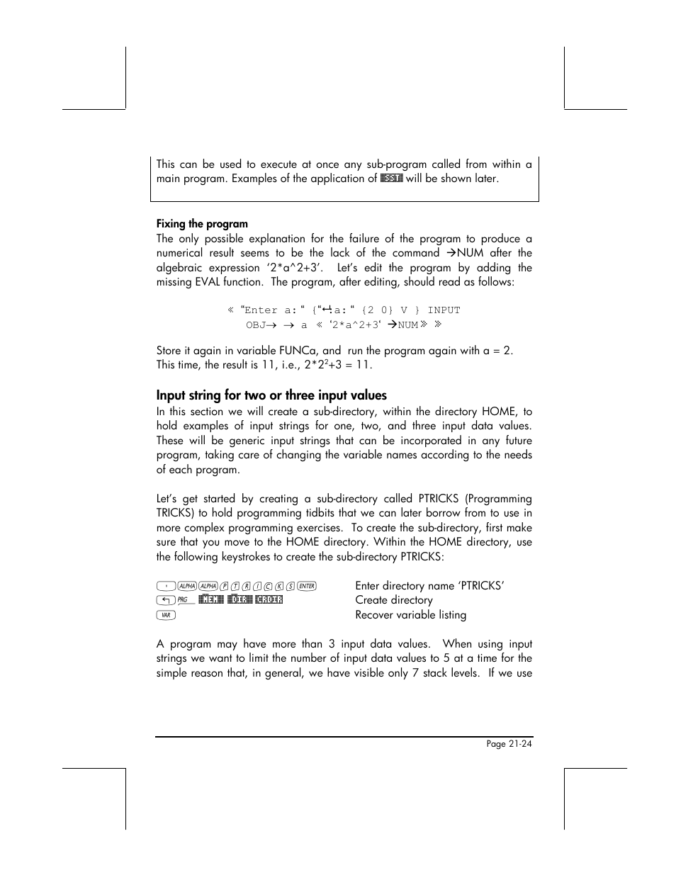 Input string for two or three input values | HP 49g+ User Manual | Page 669 / 862