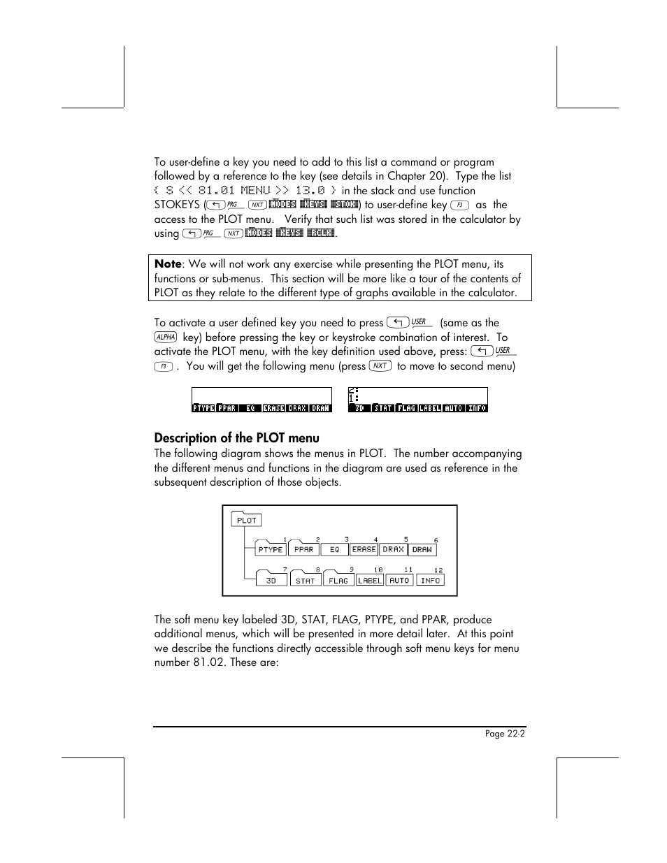 Description of the plot menu | HP 49g+ User Manual | Page 714 / 862