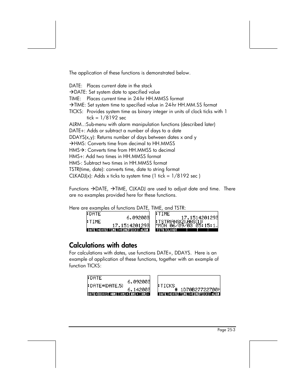 Calculations with dates | HP 49g+ User Manual | Page 764 / 862