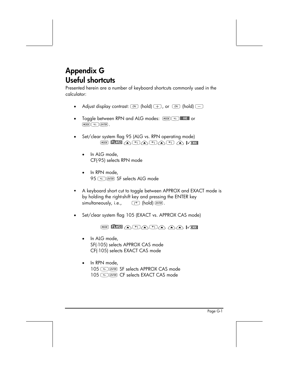 Appendix g - useful shortcuts, Appendix g useful shortcuts | HP 49g+ User Manual | Page 820 / 862