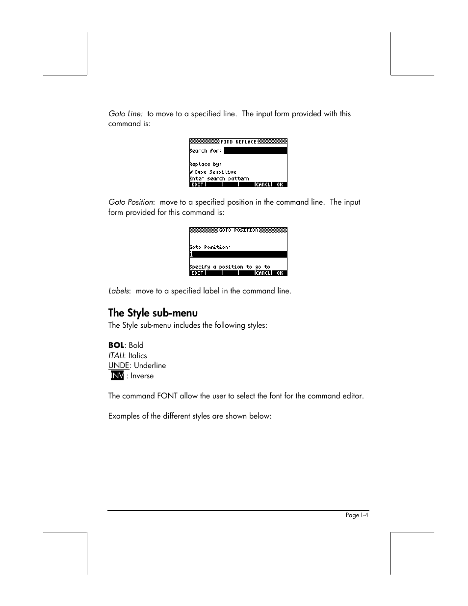 The style sub-menu | HP 49g+ User Manual | Page 837 / 862