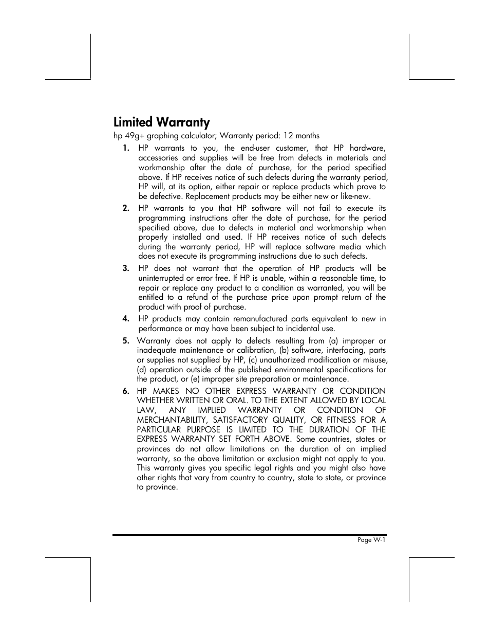 Limited warranty | HP 49g+ User Manual | Page 859 / 862