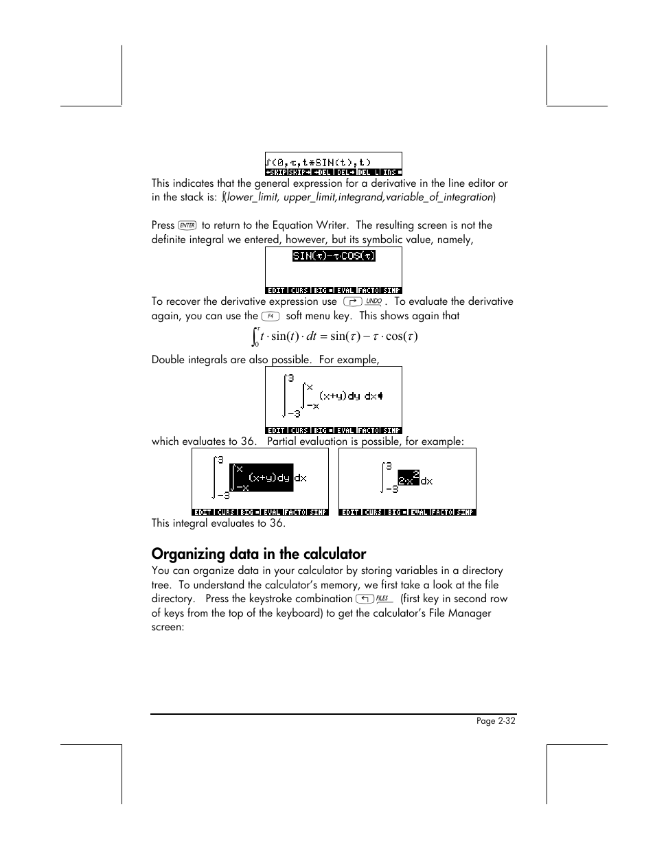 Organizing data in the calculator | HP 49g+ User Manual | Page 87 / 862
